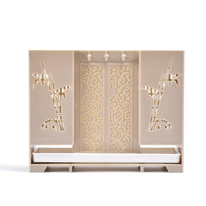 Support mural carré en bambou pour baguettes, égouttoir de rangement de cuisine grande capacité pour baguettes et cuillères - Product Image 1