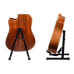 Soporte de guitarra plegable Vertical de hierro para bajos eléctricos acústicos Compatibilidad universal Acabado brillante Modelo XM5003 - Product Image 1