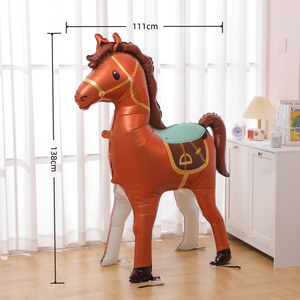 Palloncino in Mylar a Forma di Cavallo e Unicorno 4D per Decorazioni di Feste di Compleanno per Bambini a Tema Fattoria e Fiabe - Product Image 3