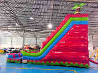 Vente directe - Toboggan aquatique gonflable double piste de qualité commerciale, en PVC, capacité 500 kg, portable pour parc d'aventure