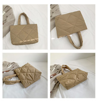 Tas Tote Wanita Colefa Siap Kirim, Model Diamond Grid Berlapis, Serbaguna, Fashionable, Isi Kapas Tebal, Dapat Dicetak Logo Sendiri