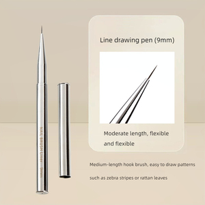 Support métallique pour stylos, ensemble de pinceaux pour nail art 7mm 9mm 12mm 15mm 18mm, stylo de dessin et de peinture pour nail art, OEM ODM, logo personnalisé - Product Image 2