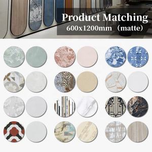 Piastrelle in porcellana rustiche stagionate 600x1200mm con motivo geometrico superficie testurizzata per pavimento e parete in bagno - Product Image 6