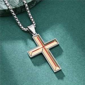 Designer Hip Hop Hand Religious <b>Cross</b> Christian Tarnish Free Waterproof Stainless Steel Fashion Jewelry Pendant <b>Necklace</b> for <b>Men</b> - Product Image 4