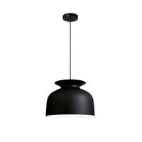 Lampe suspendue de plafond noire mate de conception minimaliste moderne en gros lampe suspendue de salle à manger nordique