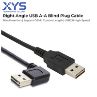Câble USB réversible mâle-mâle 5A à courant élevé, cordon d'extension coudé avec conducteurs en cuivre pur et gaine en PVC