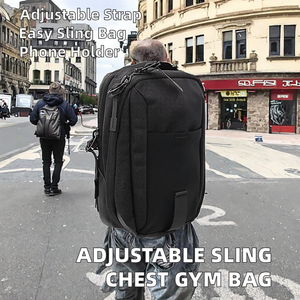 Sac à bandoulière décontracté unisexe en nylon avec fermeture éclair et compartiment intérieur pour un usage quotidien - Product Image 2