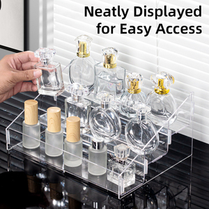 Support d'affichage multicouche en acrylique transparent personnalisé, organisateur de parfums à niveaux détachable avec rangement portable et extensible - Product Image 3