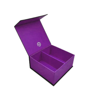 Tùy chỉnh màu xanh Flip-Top Hộp quà tặng với ngăn nội bộ cho đồ trang sức & mỹ phẩm Mẫu tổ chức tùy chỉnh hộp giấy - Product Image 5