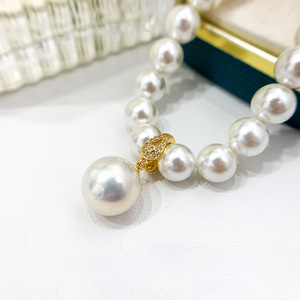 Collar con Colgante de Plata S925, Accesorios para DIY con Cuentas Planas Redondas de 10-13 mm, 30974 - Product Image 2