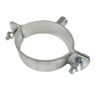 Collier de tuyauterie en acier à finition zinc robuste - Anneau simple pour la climatisation et la suppression d'incendie