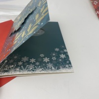 Tarjetas de Felicitación Navideñas Musicales 3D de Lujo con Relieve, Laminación Mate, Módulo Musical Integrado