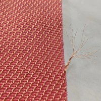Plaque stratifiée en MDF avec 13 fils de cuivre, coussin en silicone et cuivre pour presse à chaud