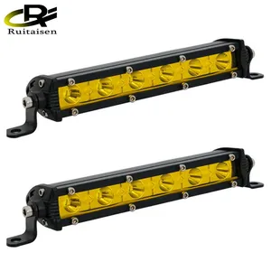 Barre lumineuse LED 7 pouces 18W, blanc citron jaune, lampe antibrouillard étanche pour camion Niva o-ff road <span class=keywords><strong>4x4</strong></span> <span class=keywords><strong>SUV</strong></span> ATV moto DC 12V 24V - Product Image 2