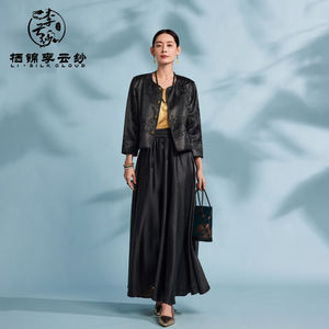 Bohemian Women Summer Satin Silk Floor-Length A-Line <b>Skirt</b> Floral Elegant Loose Sundress Femme <b>Elastic</b> Waist Oversized Casual - Product Image 3