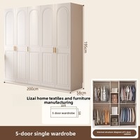 Armoire d'angle en bois style crème avec combinaison libre, design simple et moderne pour petit appartement, chambre à coucher, hôtel