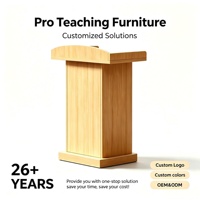 Pupitre Moderne en Bois avec Deux Rangement, Mobilier pour Espaces Publics Scolaires, Table de Discours pour Enseignants, Salles de Classe, Halls, Églises