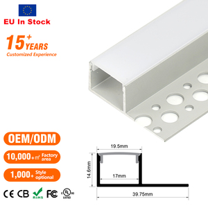 Entrepôt de l'UE livraison directe plâtre encastré montage LED <span class=keywords><strong>profilé</strong></span> en <span class=keywords><strong>aluminium</strong></span> bande lumineuse <span class=keywords><strong>U</strong></span> canal d'extrusion d'angle - Product Image 2