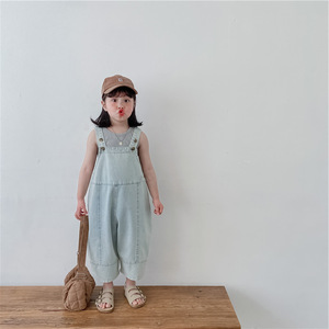 Barboteuse en Jean pour fille, vêtements pour enfants, combinaison en coton, salopette pour <span class=keywords><strong>garçon</strong></span>, nouvelle mode, automne 2022 - Product Image 6