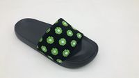 Sandales d'été pour femmes, pantoufles glissantes, toutes saisons, imprimé marguerites