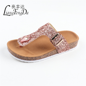 Mới ngoài trời không trượt nền tảng nút chai duy nhất của phụ nữ Dép Mùa Hè bãi biển Slide giày dép <span class=keywords><strong>Flip</strong></span> Flops dép PVC Lady giày phẳng - Product Image 3