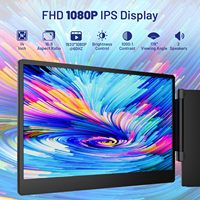 Écran d'extension pour ordinateur portable 14 pouces S3 FHD 1080P IPS, moniteur portable triple compatible HDMI, USB-A, Type-C, compatible avec Windows et Mac