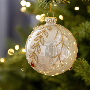 Decorazioni Natalizie Palline di Natale in Vetro per Albero di Natale Ornamenti Sfera Natalizia 8cm - Product Image 4
