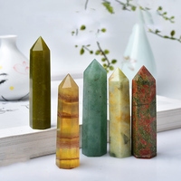 Pilier de cristal d'améthyste et de citrine combiné pierres de guérison polies pour la méditation et l'équilibre des chakras