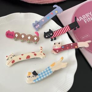 Vente en gros <span class=keywords><strong>pince</strong></span> à frange pour filles mignonnes accessoires pour cheveux de chat de dessin animé <span class=keywords><strong>pince</strong></span> à cheveux long chaton <span class=keywords><strong>bec</strong></span> de canard pour filles - Product Image 2