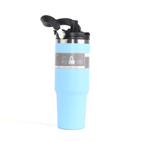 Gobelet de voyage isotherme en acier inoxydable 304 de qualité alimentaire, 30 oz, OEM ODM, avec poignée, maintien au chaud de 6 à 12 heures