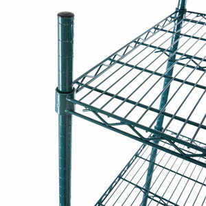 Стеллажная система из проволочных полок 48x24 дюйма, промышленная, сверхпрочная, стальная, 4-ярусная, с зеленым антикоррозийным покрытием, для хранения - Product Image 6