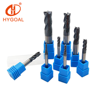 Fraise à queue plate en carbure monobloc HYGOAL à 2 dents pour l'aluminium, fraise CNC pour le fraisage de métaux non ferreux
