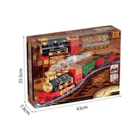 Train Toys Train Train Toys Set Railway Assembly DIY Battery Operated Electric Train With Sound Lights Cars Track 292PCS Kids Christmas Gifts