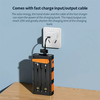 Banco de energía solar 3 en 1 con manivela manual, cargador portátil incorporado para teléfono móvil, 30000mah, emergencia al aire libre, 2 Usb, nuevo producto