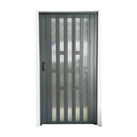 Porte intérieure moderne en PVC pliable et étanche pour salle de bain et appartement