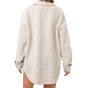 Chaqueta de Pana Personalizada OEM de Alta Calidad para Mujer, Estilo Casual, Holgada, de Manga Larga, Nueva Colección Otoño-Invierno - Product Image 2