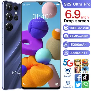 2024 Nouveaux produits Processeur puissant Smartphones S22 Ultra Pro Deca Cores Gaming Téléphones mobiles