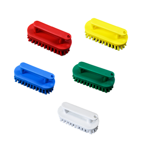 Lebensmittelechte Farbcodierte Hygiene-Reinigungsbürste mit Harten Borsten Plastik-Schrubbürste Blau mit Eisengriff - Product Image 2