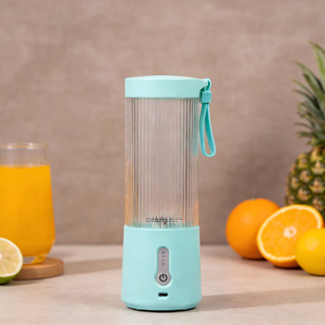 خلاط يدوي كهربائي صغير محمول من الشركة المصنعة بتصميم <span class=keywords><strong>SHAKER</strong></span>، جهاز مطبخ لتحضير العصائر والسموثي، مناسب للرياضات الخارجية والتخييم وعصر الفواكه - Product Image 1