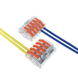 PC625 5 P Lever-Type HEAVY POWER 5 Pole Push in Wire Connector Bloco Terminal 32A para Conector de Iluminação - Product Image 1