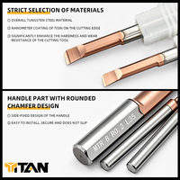 Outils de micro-alésage en carbure série CNC MTR, diamètre de la coupe 0,8 - 1,8 mm, pour le tournage de petits trous