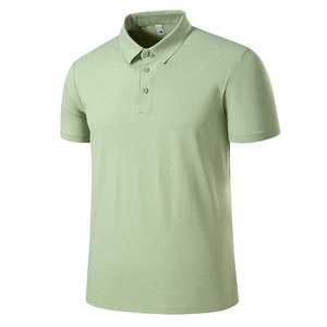 Men's Polo Shirt Polyester Cool Dry Short Sleeve Summer Workwear Khaki Light Green Off White Black - Product Image 3
