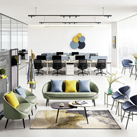 Meubles de bureau de haute qualité, ensemble de canapés de bureau modernes, confortables et esthétiques, canapé irrégulier