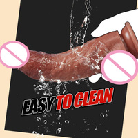 Juguete Sexual Realista de Dildo Grueso y Grande para Mujeres, Dildo Grande Realista con Fuerte Ventosa, Pene con Punto G para Hombres Avanzados