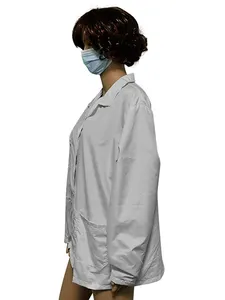 Safety Prortection No Dust Washable Unisex Gender Antistatic Uniform Working Clothes ESD Smock