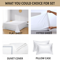 Parure de draps personnalisable YAKANGYI 1000TC 100% coton égyptien écologique, finition unie, satin blanc, pour hôtel, tailles King et Queen