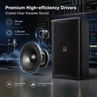 Speaker Karaoke Profesional 10 Inch 350W PA Loudspeaker dengan Tweeter 1.75 Inch untuk Sistem Suara Klub dan Panggung