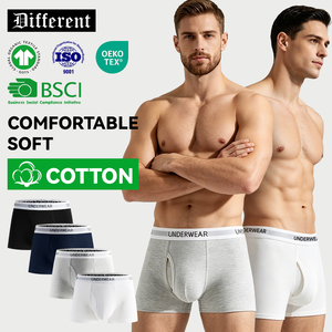 Boxer da <span class=keywords><strong>Uomo</strong></span> in Puro Cotone a Vita Media, Vestibilità Perfetta, Abbigliamento Intimo Elegante e Senza Tempo, Adatto per Tutte le Stagioni - Product Image 2