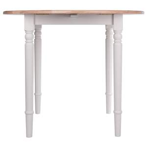 DB Sorella Modern Luxury Drop Leaf <b>Table</b> Natural White Mahogany <b>Small</b> <b>Kitchen</b> Furniture for Home Apartment Hotel Living Room - Product Image 5