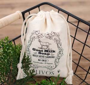 Sacs à cordon en tissu de coton écologiques personnalisés, logo imprimé sur mesure pour l'emballage des fruits et des aliments, utilisation dans l'industrie alimentaire - Product Image 2